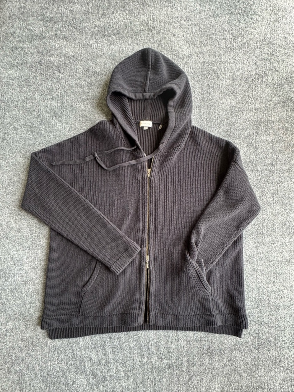 KINROSS Luxury Knit Oversize Zip Hood Jacket 100% Cotton Women X-Large
